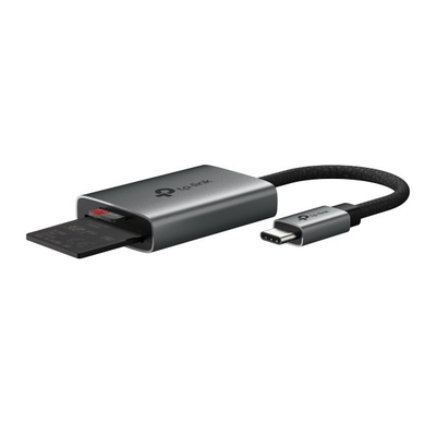 Читач на картички TP-Link UA430C, USB Type-C, SD, сив