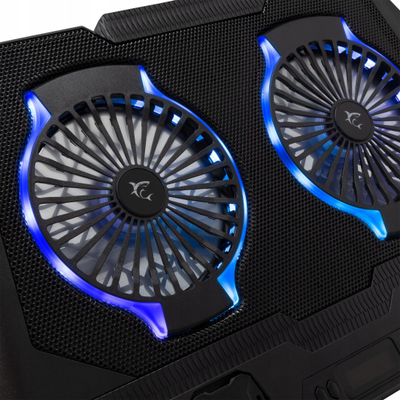 Bazë ftohëse laptopi White Shark Ice Shadow, deri 17.3", RGB, e zezë