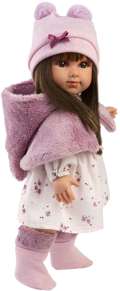 Kukull Llorens Sara, 35cm, flokë kafe