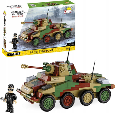 Set blloqe Cobi Sd.Kfz. 234/2 Puma, Historical Collection, shkalla 1:35, shumëngjyrësh