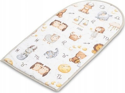 Fole për bebe Sensillo Baby Nest Muslin Zodiac, 80x45 cm, me jastëk, gri