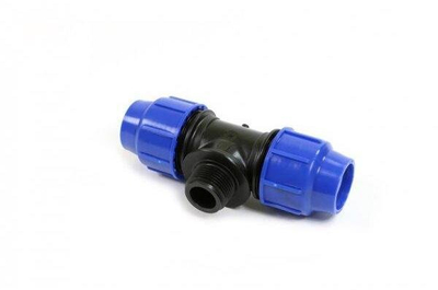 Kapëse T Lovrin MALE TEE, Ø25x1/2", plastikë, blu e zezë