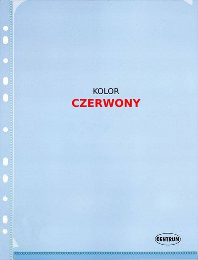 Futrollë me perforim Centrum 80633, A4, PP 0.18mm, transparente e kuqe
