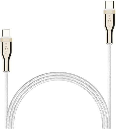 Kabllo FIXED USB-C - USB-C, USB 2.0, PD 100W, 1.2m, e bardhë