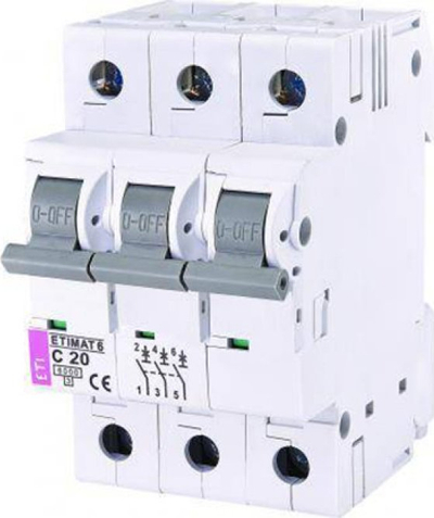 Qelës automatik ETI ETIMAT6, 3C, 20A, 6kA