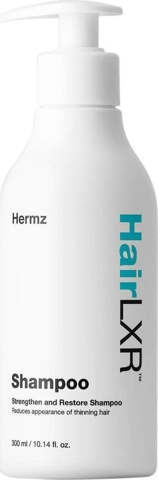 Shampo flokësh Hermz HairLXR, kundër rënies së flokëve, 300ml, e bardhë