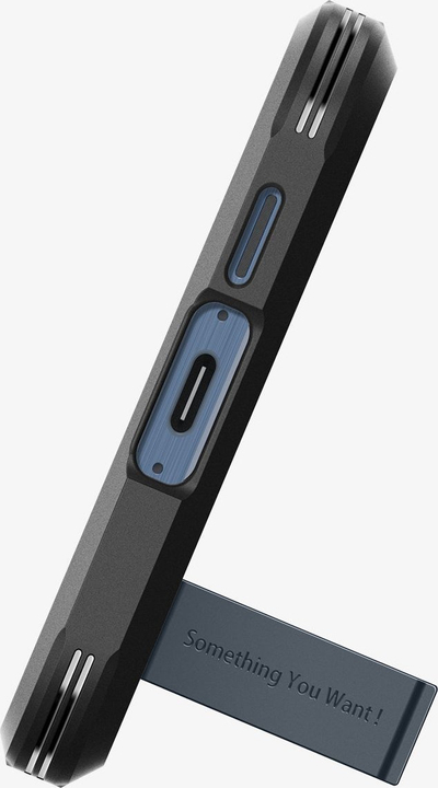 Mbrojtëse telefoni Spigen ACS07531 Tough Armor, me kickstand, dy shtresa, blu e errët