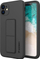 Këllëf silikoni Wozinsky Kickstand Case për Samsung Galaxy A22 4G, me këmbë mbajtëse, i zi