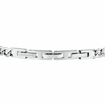 Byzylyk për meshkuj Trussardi T-Steel TJAXV39, i argjendtë