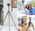 Tripod fotografik K&amp;F Concept KF09.120, 30-170cm, me telekomandë Bluetooth, i zi