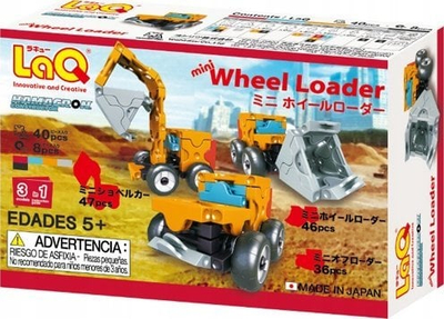 Lodra ndërtime LaQ Educational Bricks Mini Wheel Loader, set ndërtimi, për fëmijë, shumëngjyrëshe
