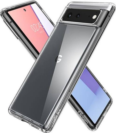 Mbulesë telefoni Spigen Ultra Hybrid për Google Pixel 6, TPU edhe polikarbonat, transparente