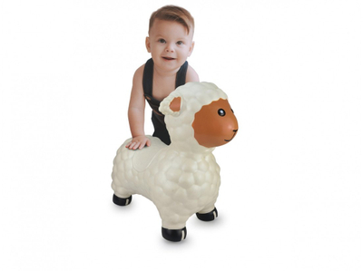 Играчка за јавање Jamara Bouncing Animal овца, со пумпа, бела