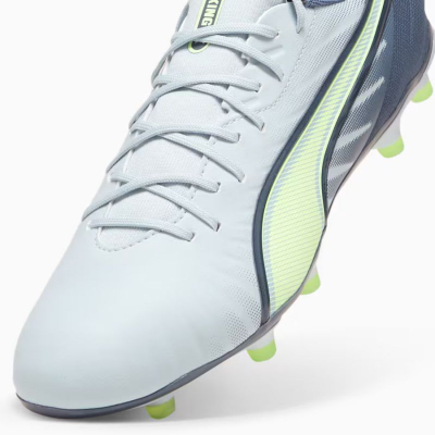 Копачки за фудбал PUMA King Match FG AG, синтетички горен дел, TPU ѓон, Frosted Dew Fizzy Apple Gray Skies