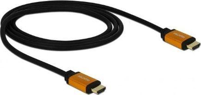 Kabllo Delock HDMI në HDMI, 1 m, e zezë/portokalli