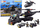 Set lodrash blloqe LEANToys Police S.W.A.T 6‑in‑1, 343 copë, me figurina, i zi