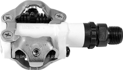 Pedale biçiklete Shimano M520 SPD MTB, çelik Cromoly, me kleça, të bardha