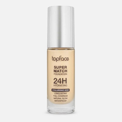 Krem Pudër Topface Super Match 24H Hydrating, 002 Light Beige, 30 ml