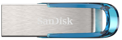 USB SanDisk Ultra Flair - 64GB, e kaltër/hirtë