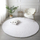 Tapet rrethor Strado Round Rug Rabbit, 200x200 cm, antialergjik, i bardhë