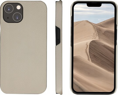 Këllëf‑portofol Dbramante1928 New York për iPhone 14, lëkurë, RFID, bezhë Sand Dune