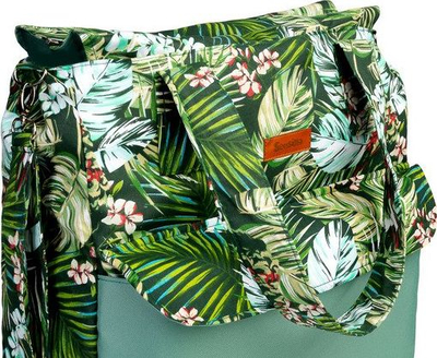 Çantë për mamat Sensillo Bag for Mom, 45x40x15 cm, me plot xhepa, jeshile Jungle