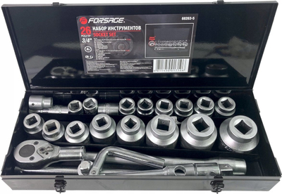 Set çelësash Forsage Socket Wrench 3/4", 26 pjesë, në kuti metalike
