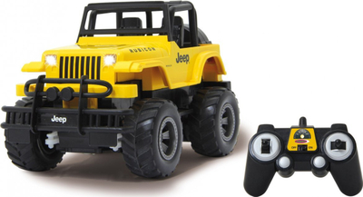 Makina me telekomandë Jamara Jeep Wrangler Rubicon, 1:18, 2700 mAh, e verdhë