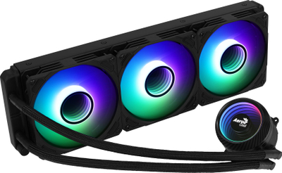Ftohës me ujë AeroCool PGS Mirage L360 ARGB, 394mm, 550W TDP, i zi