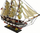 Model anije për koleksion USS Constitution XXL, me bazë druri, shumë i detajuar, shumëngjyrësh