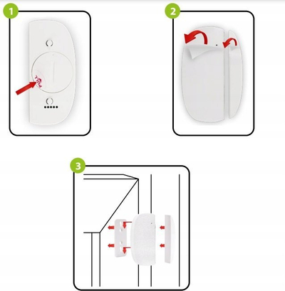 Senzor dere dhe dritare Engo Salus Tuya Zigbee 3.0, pa tela, i bardhë