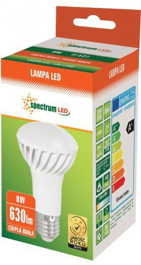 Poç Spectrum LED R-63, E-27, 230V, 8 W, WW (WOJ13990)
