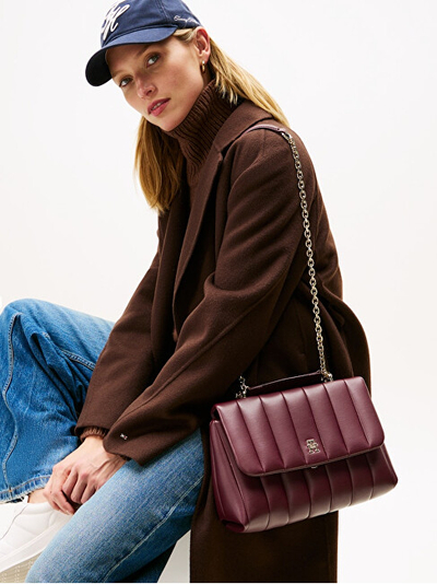 Çantë dore për femra Tommy Hilfiger, burgundi