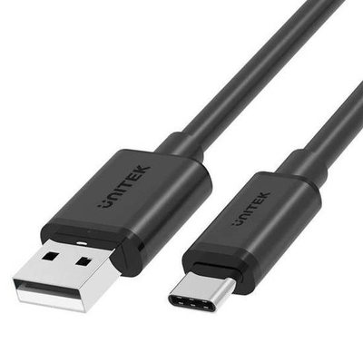 Kabllo Unitek USB-A me USB-C, 3 metra, e zezë