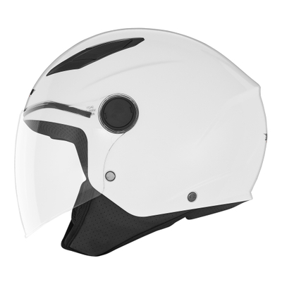 Helmetë për kalamaj Nox N710 Jet, me vizor dielli, e zezë