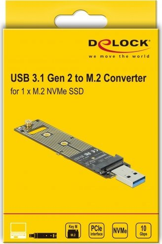 Adapter SSD DeLOCK 64069, M.2 PCIe NVMe, USB A, i zi