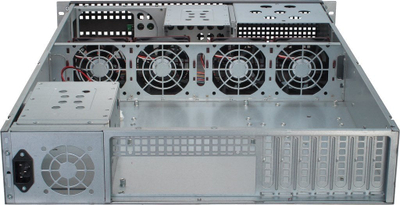 Kasi serveri rack Inter-Tech 2U-2129N, 2U, për disqe 3.5", e zezë argjendtë