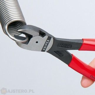Странична преса Knipex 74 05, голема сила на сечење, двокомпонентна рачка, црвено сина