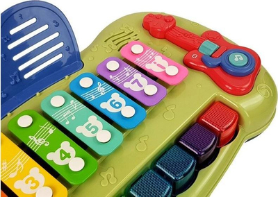 Lodër piano ksilofon për foshnja, me drita, me tinguj, shumëngjyrëshe