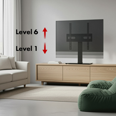 Stativ universal për TV Maclean MC-1240, 32"-65", VESA 400x400, i zi