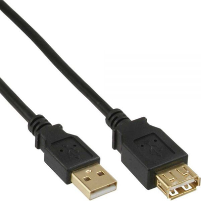 Kabllo zgjatues USB InLine 34611S, USB A, 10 m, e zezë