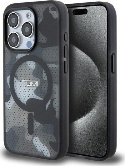 Mbrojtëse telefoni Tumi TUHMP15LTCAMK për iPhone 15 Pro 6.1", me MagSafe, kamuflazh i zi