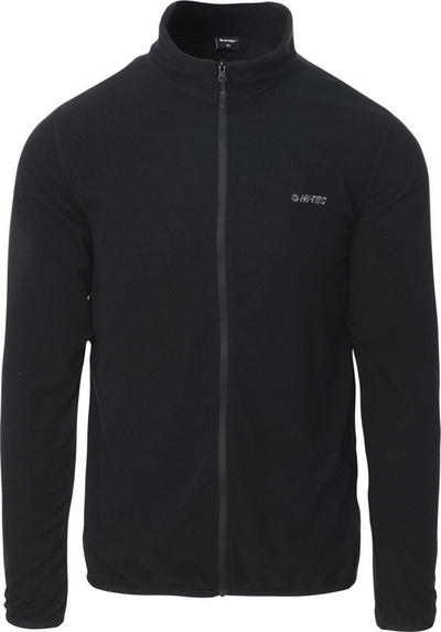 Bluzë sportive Hi-Tec Damis II Full Zip SP për burra, poliester, me zinxhir, e zezë
