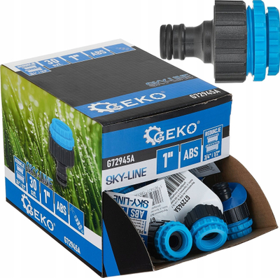 Сет спојници за градина GEKO SKY-LINE, 1\", ABS, црно сина