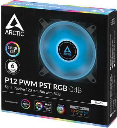 Ftohëse Arctic P12 PWM PST, RGB, 120mm, 3 copa