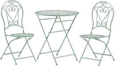 Set bistro Beliani Trento, metal, palosës, jeshile e çelët