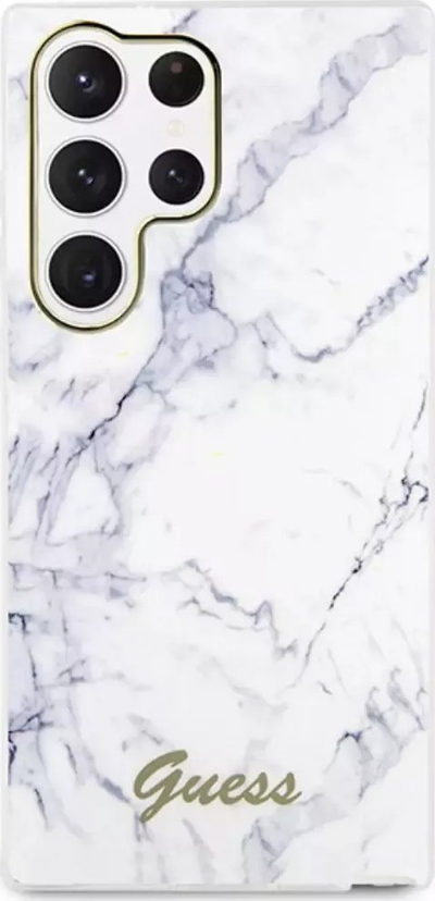 Husë Guess GUHCS23LPCUMAH Marble, për Samsung Galaxy S23 Ultra, mermer, e bardhë
