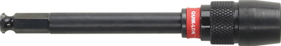 Zgjatues për bita Milwaukee QUIK-LOK 140mm, 7/16" HEX, i zi
