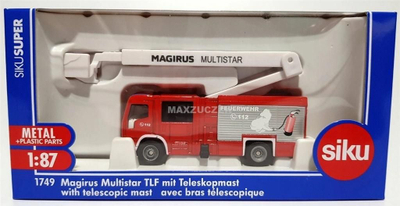 Lodër kamion zjarri Siku SUPER Magirus Multistar TLF 1749, për fëmijë, e kuqe