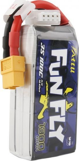 Bateri LiPo Tattu Funfly, 1300mAh, 3S 100C, shumëngjyrëshe